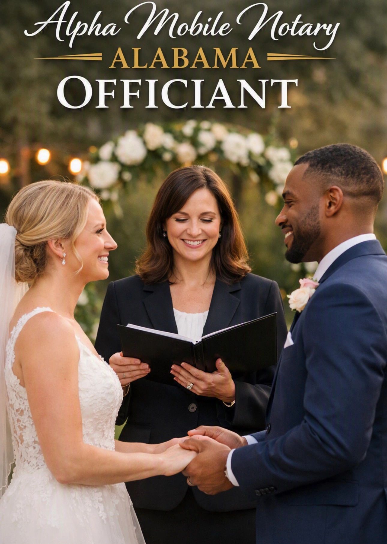 Alpha Mobile Notary Alabama officiant at wedding ceremony